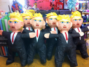 Piñatas of bully billionaire politicians are quite popular right now... 